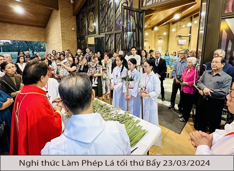 Giáo Đoàn Micae Nguyễn Huy Mỹ Mt Pritchard – CĐCGVN/TGP Sydney Cử hành Chủ Nhật Lễ Lá ngày 24/03/2024 
